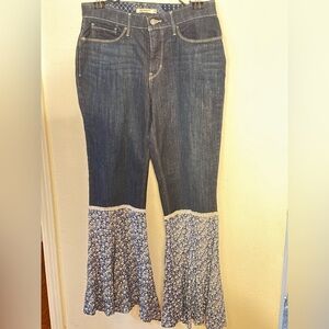 AlteredLevi's Blue Floral Flare Women's Jeans